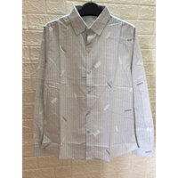 Áo Sơ Mi Nam Cổ Trụ Form Ôm Hàn Quốc Thiết Kế công sở Vải Mềm Mịn Thoáng Mát BOY