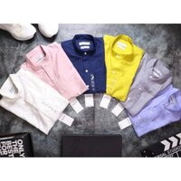 ÁO SƠ MI NAM CỔ TRỤ VẢI ĐŨI KHÔNG NHĂN