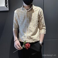 Áo sơ mi nam cộc tay mùa hè Áo Sơ Mi Nam Kẻ Caro Áo Nam Thường Ngày thương hiệu sành điệu Áo sơ mi nam thời trang mẫu mới 2024