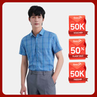 Áo Sơ Mi Nam CộcTay Slimfit GENEROS vải Cotton Viscose mềm mịn thiết kế năng động trẻ trung AK386 010123129MF