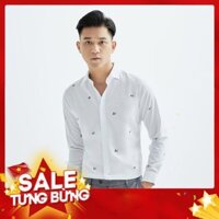 Áo Sơ Mi Nam Dài Tay Biluxury Màu Trắng Họa Tiết (SMDH047TRT) - Hàng nhập khẩu