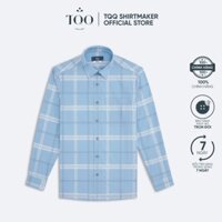 Áo sơ mi nam dài tay cao cấp TQQ K515CSB dáng Slimfit tôn dáng vạt ngang có túi ngực