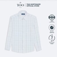 Áo sơ mi nam dài tay cao cấp TQQ K513CS-CSB màu trắng dáng Slimfit tôn dáng hiện đại có túi ngực