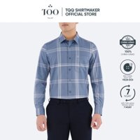 Áo sơ mi nam dài tay cao cấp TQQ K488CS-CSB màu ghi dáng Slimfit tôn dáng hiện đại có túi ngực