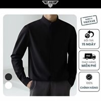 Áo Sơ Mi Nam Dài Tay Cổ Tàu TMAX-LUXURY Vải Lụa Kiểu Dáng Ôm Body Slimfit