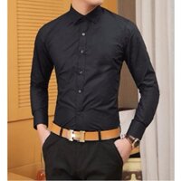 Áo sơ mi nam dài tay cotton - XL,TRắng