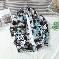 Áo Sơ Mi Nam Dài Tay In Hình Gấu Trúc Thời Trang 2019