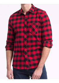 Áo sơ mi nam dài tay kẻ caro đỏ đen - XL