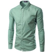 Áo sơ mi nam dài tay màu Hồng phấn - Xanh rêu nhạt,XL