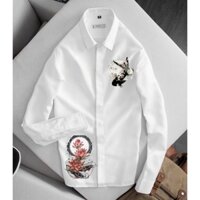 ÁO SƠ MI NAM DÀI TAY MẪU MỚI PHỐI HỌA TIẾT TRẺ TRUNG CÁ TÍNH , HOTTREND