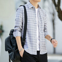 Áo Sơ Mi Nam Dài Tay Sọc Ca Rô Thời Trang