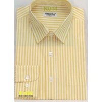 Áo sơ mi nam dài tay sọc vàng vải cotton