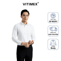Áo Sơ Mi Nam Dài Tay VITIMEX ABD4001/4002 Chất Liệu Sợi Tre, Phom Body, Thiết Kế Trơn Lịch Lãm