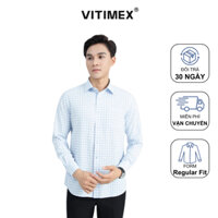 Áo Sơ Mi Nam Dài Tay VITIMEX ARD7805 Chất Liệu Nano, Phom Rộng, Lịch Lãm