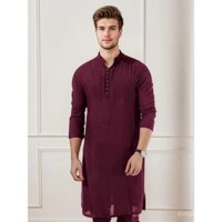Áo sơ mi nam dài thời trang phong cách giản dị Abaya Hồi giáo Q89N
