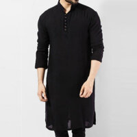 Áo sơ mi nam dài thời trang phong cách casual Abaya Hồi giáo NR61