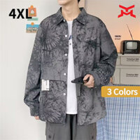 Áo sơ mi nam dáng rộng thường ngày phong cách Hàn Quốc Áo khoác nam dài tay mỏng