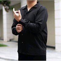 Áo sơ mi nam đen trơn