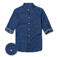Áo sơ mi nam denim cổ trụ Z A R A VNXK thời trang (giả jean)