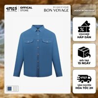 Áo Sơ Mi Nam Denim Tay Dài Cổ Button-Down Ép Chữ Nổi Lưng 4MEN Form Loose SM150 Shirt Menswear