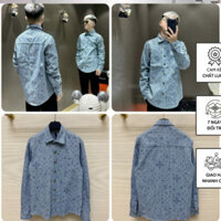 Áo Sơ Mi Nam Eo Vì Kẻ Sọc Xanh Đính Đá Siêu Đẹp - Áo Sơ Mi Nam Lờ Vê Cao Cấp hàng quảng châu sịn