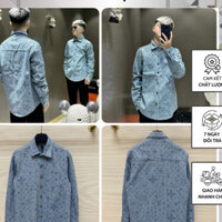 Áo Sơ Mi Nam Eo Vì Kẻ Sọc Xanh Đính Đá Siêu Đẹp - Áo Sơ Mi Nam Lờ Vê Cao Cấp 2025