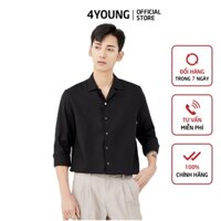 Áo sơ mi nam form rộng cổ vest  yummyfashion1 LV18