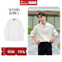 Áo Sơ Mi Nam Form Rộng Dài Tay Cổ Trụ Hàn Quốc Mando Chất Vải Chéo Hàn Chống Nhăn Thoáng Mát - SHT015