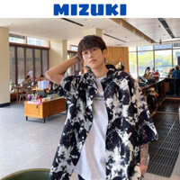 Áo sơ mi nam form rộng tay ngắn họa tiết vải Lụa mềm mịn không nhăn Từ 40-90kg