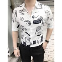 ÁO SƠ MI NAM HÀN QUỐC HỌA TIẾT KIỂU MỚI HÌNH HỌC SIÊU ĐỈNH