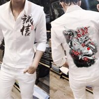 Áo sơ mi nam họa tiết cá chép