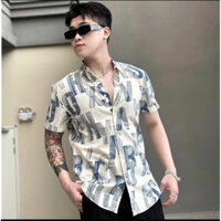Áo sơ mi nam in hoạ tiết 3d , chất vải lụa mango dày , không phai màu