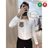 ÁO SƠ MI NAM KẺ BBR CAO CẤP - ÁO SƠ MI PHỐI TÚI BBR HÀNG CHUẨN SHOP SM313 - Hương Nemo Style