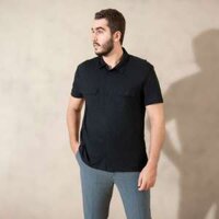 Áo Sơ Mi Nam Linen Ngắn Tay Phối Túi Có Nắp - Chất Vải Chống Nhăn - Menswear