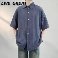 Áo sơ mi nam LIVE GREA kết cấu vải dệt nhẹ nhàng sang trọng phong cách Hàn Quốc