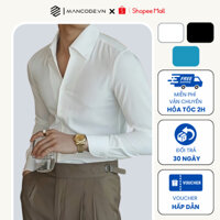 Áo sơ mi nam MANCODE Button-Down cổ Y chất liệu vải chống nhăn form Slimfit phong cách Hàn Quốc SM03