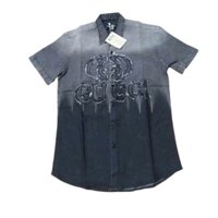 Áo Sơ mi nam màu đen jean ngắn tay thời trang tinh tế thời trang xịn nhất