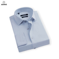 Áo sơ mi nam màu ghi xám ADINO vải Bamboo sợi tre mềm mịn mát dáng slimfit công sở trẻ trung S265