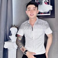 Áo sơ mi nam mẫu mới phối họa tiết chữ nổi cao cấp vải dày dặn trẻ trung chuẩn form phong cách thời trang