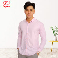 Áo sơ mi nam màu tím nho, phong cách Hàn Quốc, form body slim fit, không túi, vải Bamboo, Amazing - Hồng phấn-0421 - L 60-65kg