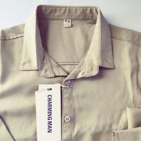 Áo sơ mi Nam màu xanh cốm dài tay slim fit