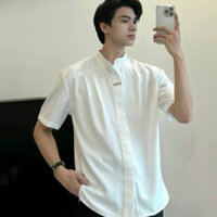 Áo sơ mi nam ngắn tay cổ tàu phong cách Hàn Quốc Henley SIXHUMAN HM045