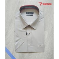 Áo Sơ Mi Nam Ngắn Tay Dáng Suông Vĩnh Tiến Xám