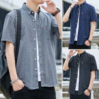 Áo Sơ Mi Nam Ngắn Tay Sọc Ca Rô