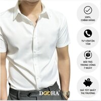 Áo Sơ Mi Nam Ngắn Tay Trẻ Trung, Áo Sơ Mi Body Lụa Cao Cấp.