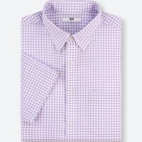 Áo sơ mi nam ngắn tay  UNIQLO Strive kẻ sọc - kẻ vuông