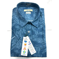 Áo sơ mi nam ngắn tay việt tiến họa tiết cao cấp❤️GIẢM GIÁ❤️ fom regular - vạt ngang Viettien️ 0473- vải cotton và linen