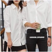 Áo sơ mi nam nữ dài tay Unisex Basic - hien68thuc