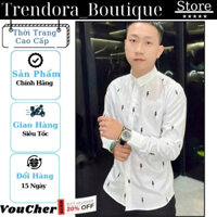 Áo Sơ Mi Nam Nữ Hoạ tiết Tia sét , Chất Mền Mịn Chống Nhăn - Áo Sơ Mi Cao Cấp