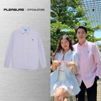 Áo sơ mi nam nữ kẻ sọc thêu họa tiết P OxFord dày dặn đứng phom chất vải COTTON cao cấp